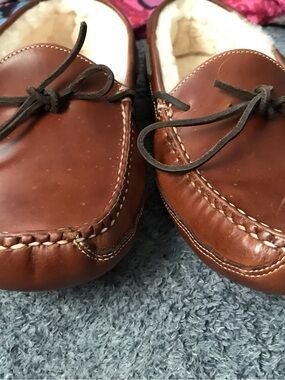 Men's Leather Double-Sole  LLBean Slippers, Leather-Lined